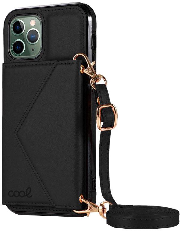 Capa iPhone 11 Pro Max Carteira Pingente (Preto) - COOL