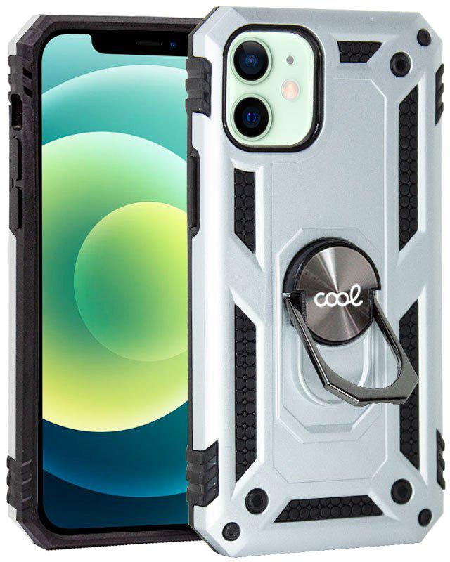 Capa iPhone 12/12 Pro Hard Ring (Prateado) - COOL