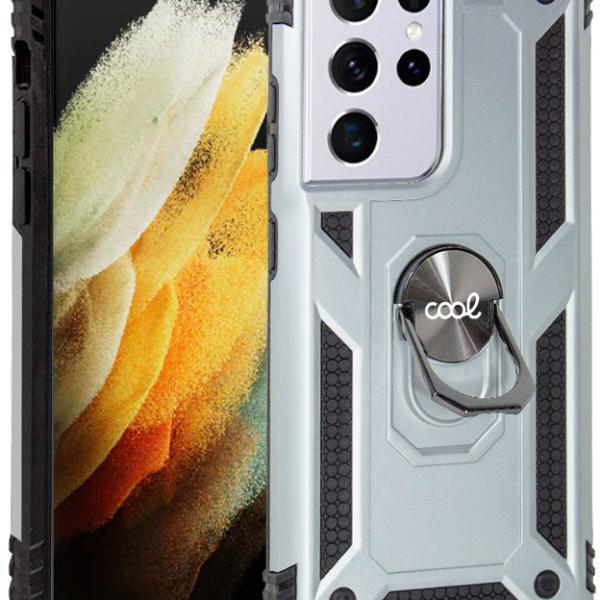 Capa Samsung G998 Galaxy S21 Ultra Hard Ring (Prateado) - COOL