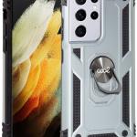 Capa Samsung G998 Galaxy S21 Ultra Hard Ring (Prateado) - COOL