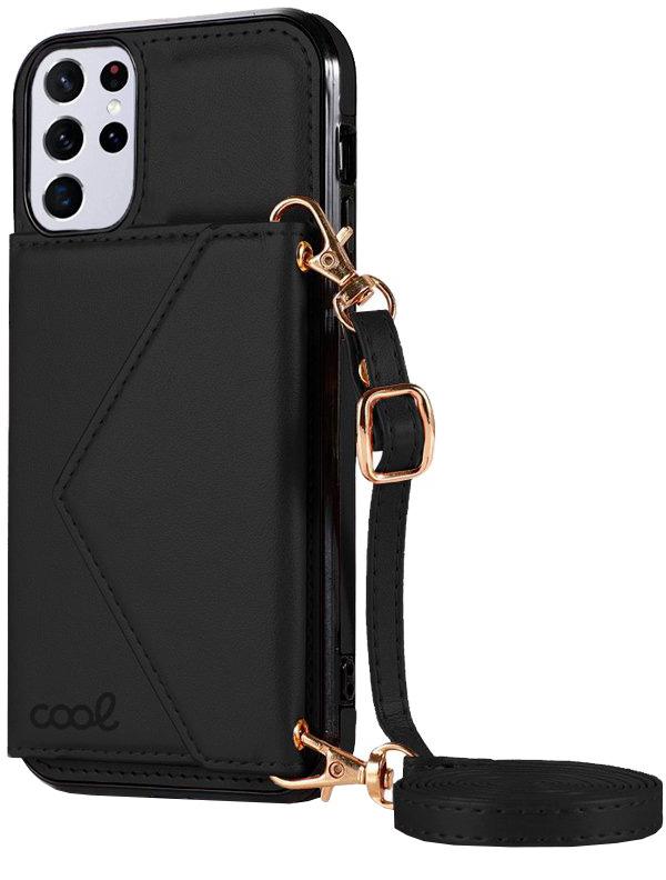 Capa Samsung G998 Galaxy S21 Ultra Carteira Pendente (Preta) - COOL