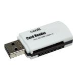 Leitor USB t/ Pen para Cartões de Memória (Branco) - COOL