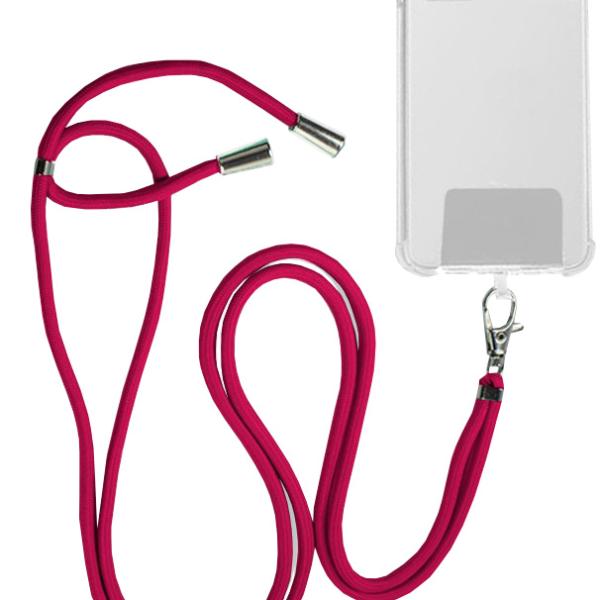 Cordão de Suspensão Universal c/ Cartão para Smartphones (Fúcsia) - COOL