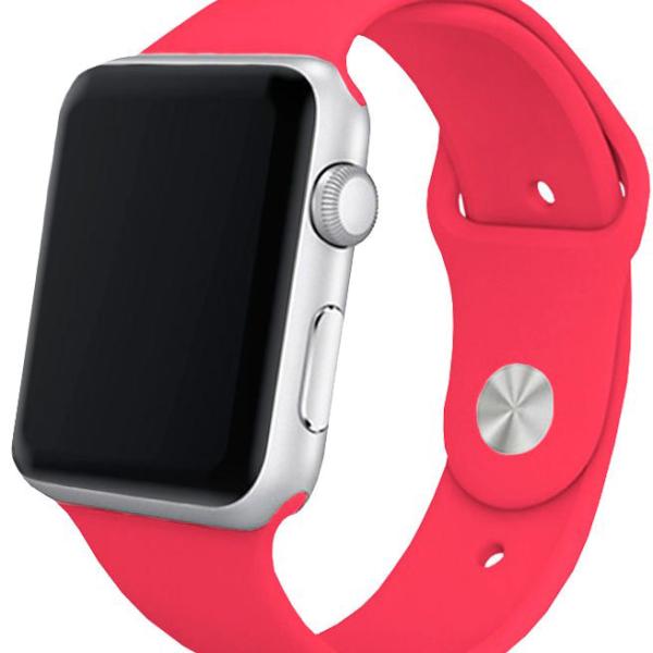 Correia Apple Watch Series 1/2/3/4/5/6/7/SE (38 / 40mm) Borracha (Rosa) - COOL