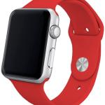 Correia Apple Watch Series 1/2/3/4/5/6/7/SE (38 / 40mm) Borracha (Vermelho) - COOL