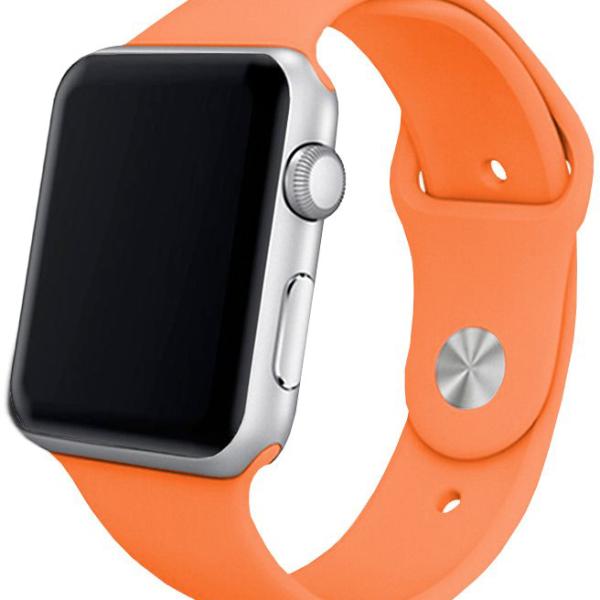 Correia Apple Watch Series 1/2/3/4/5/6/7/SE (42 / 44mm) Borracha (Coral) - COOL