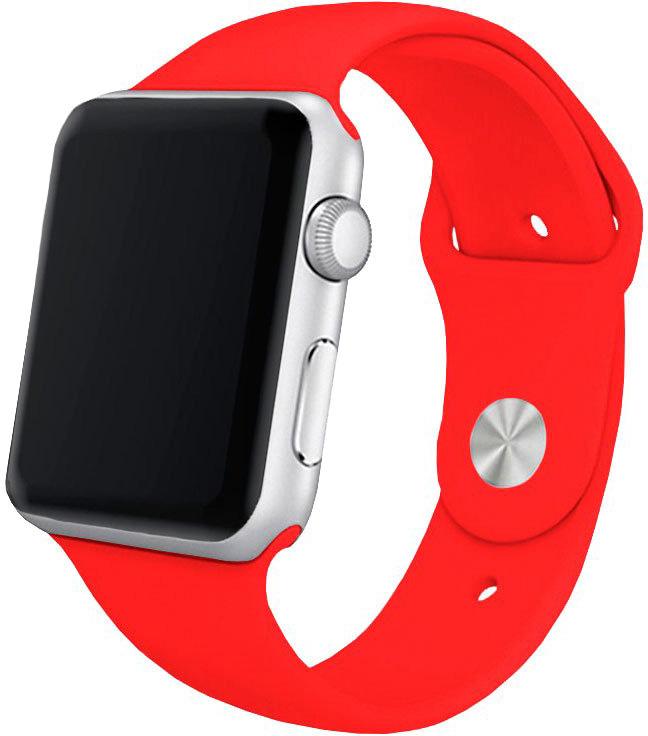 Correia Apple Watch Series 1/2/3/4/5/6/7/SE (42 / 44mm) Borracha (Vermelho) - COOL