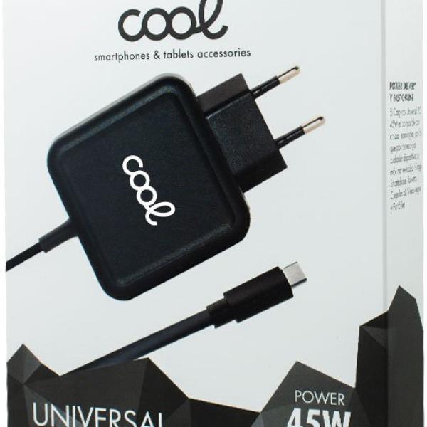 Carregador Rede Universal p/ Computador Portátil 45W Tipo - C - COOL
