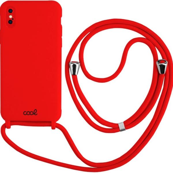 Capa iPhone XS Max c/ Cabo (Vermelho) - COOL