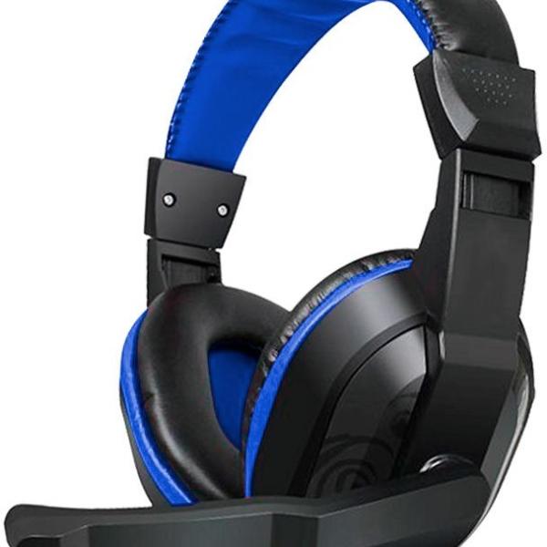 Auscultadores Stereo Dublin c/ Microfone (Preto/Azul) - COOL