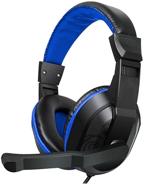 Auscultadores Stereo Dublin c/ Microfone (Preto/Azul) - COOL