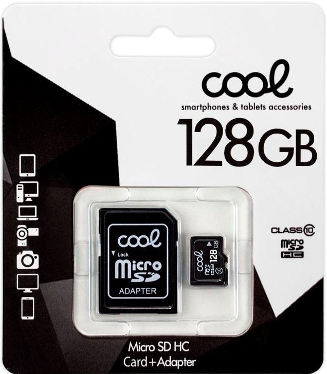 Cartão de Memória Micro SD c/ Adaptador 128GB (Classe 10) - COOL