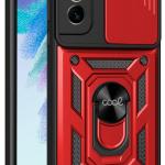 Capa p/ Samsung G990B Galaxy S21 FE c/ Anel (Vermelho) - COOL