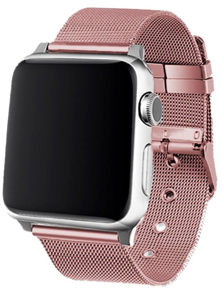 Correia de Metal p/ Apple Watch Series 1 / 2 / 3 / 4 / 5 / 6 / 7 / SE (38 / 40 / 41 mm) (Rosa) - COO