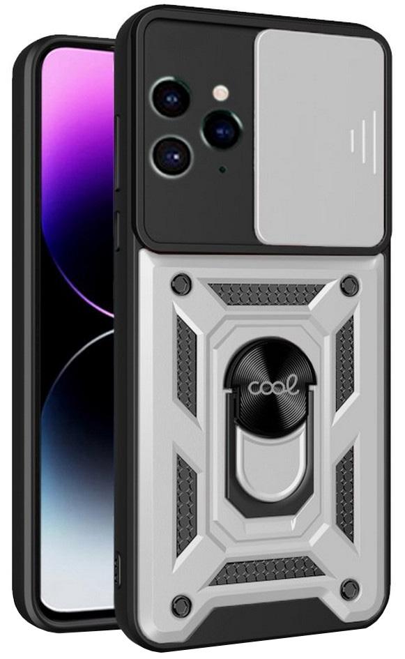 Capa c/ Anel p/ iPhone 14 Pro Max (Prateado) - COOL