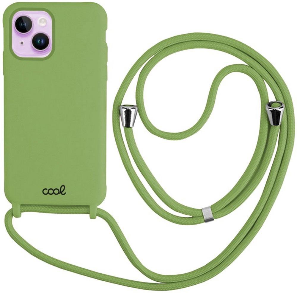 Capa c/ Cordão p/ iPhone 14 (Verde Pistache) - COOL