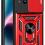 Capa c/ Anel p/ IPhone 14 Plus (Vermelho) - COOL