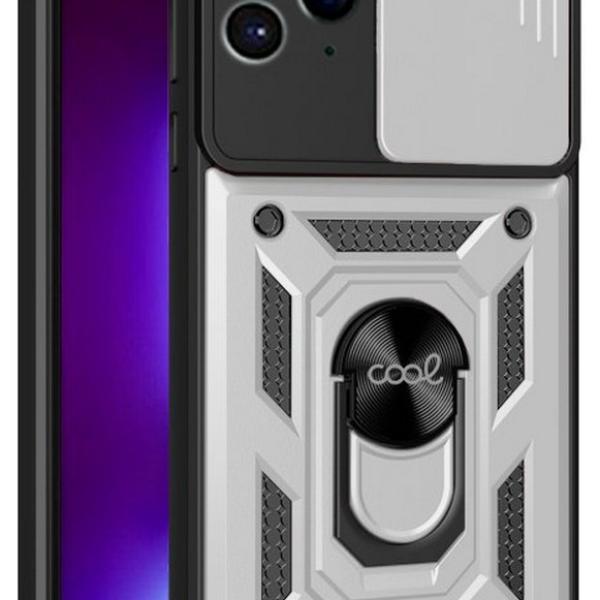 Capa c/ Anel p/ IPhone 14 Pro (Prata) - COOL