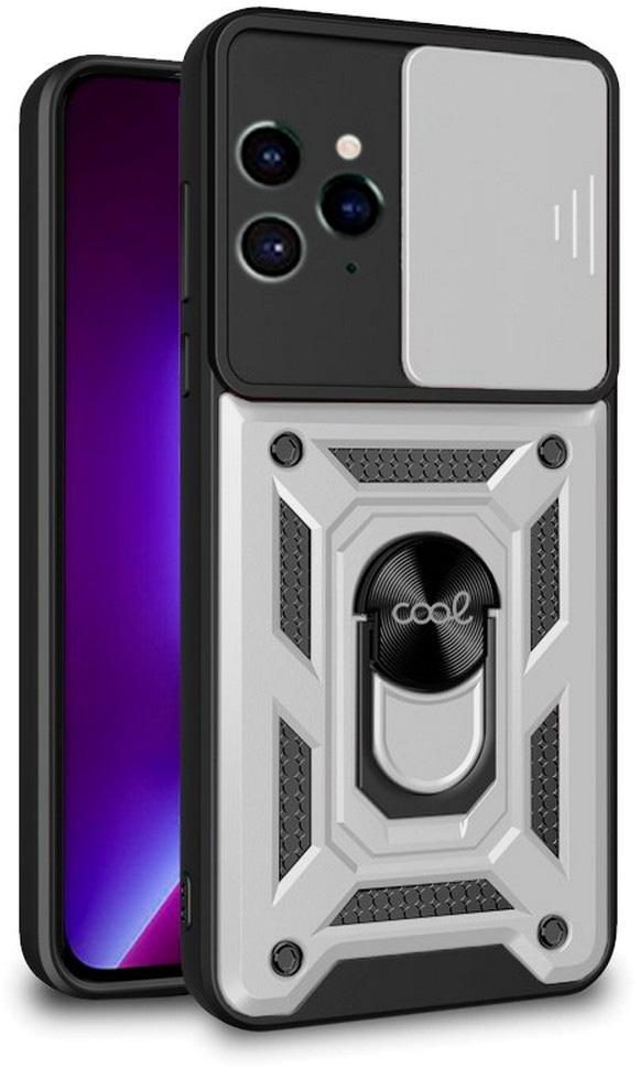 Capa c/ Anel p/ IPhone 14 Pro (Prata) - COOL