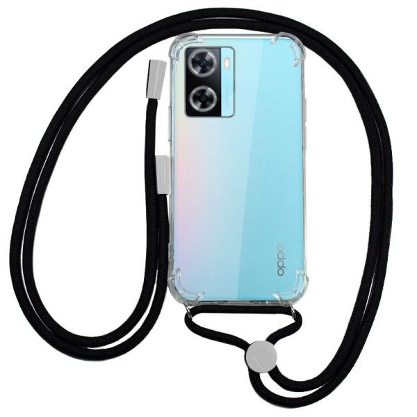 Capa p/ Oppo A57s / A77 5G / Realme Narzo 50 5G Cordão (Preto) - COOL