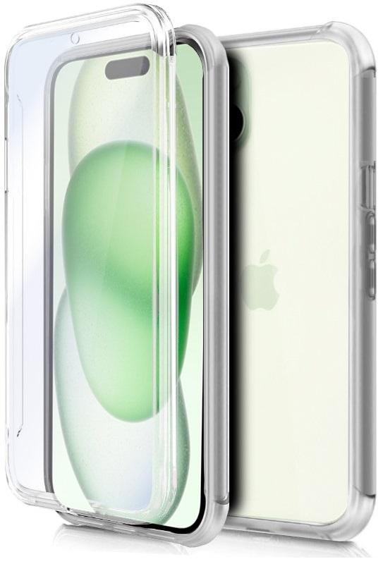 Capa de Silicone 3D p/ iPhone 15 Plus Frontal + Traseira (Transparente) - COOL