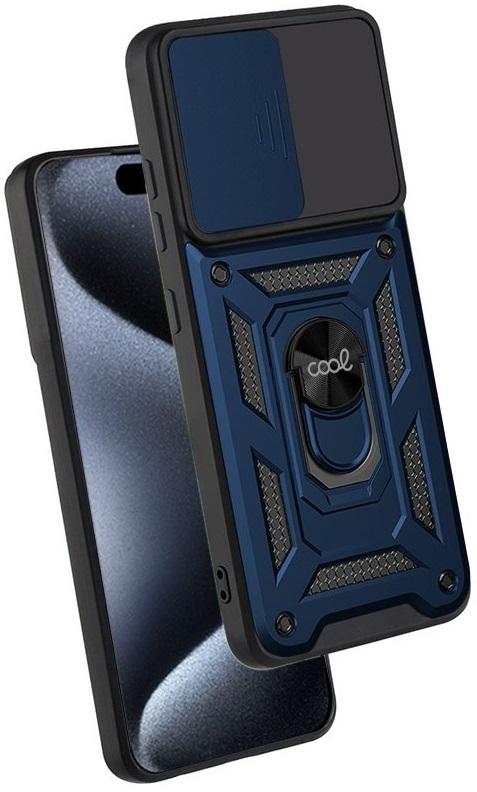 Capa p/ iPhone 15 Pro Anel Duro (Azul Marinho) - COOL