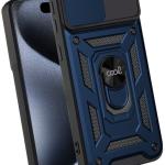Capa p/ iPhone 15 Pro Anel Duro (Azul Marinho) - COOL