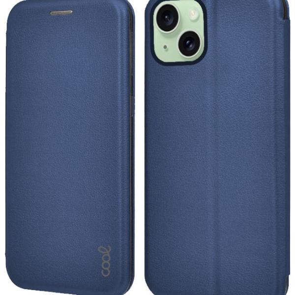 Capa Flip Cover p/ iPhone 15 Plus Elegance (Azul Marinho) - COOL