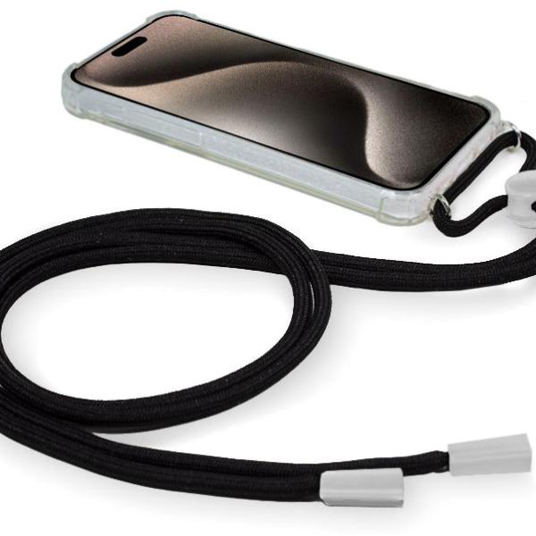 Capa p/ iPhone 15 Pro Max Cordão (Preto) - COOL
