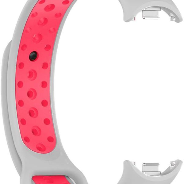 Correia p/ Xiaomi Smart Band 8 Sport (Cinzento/Rosa) - COOL