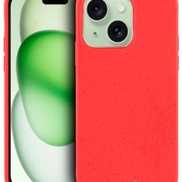 Capa p/ iPhone 15 Plus Eco Biodegradável (Vermelho) - COOL