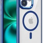 Capa p/ iPhone 16 Plus Magnética (Borda Azul Marinho) - COOL