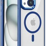 Capa p/ iPhone 15 Magnética (Borda Azul Marinho) - COOL