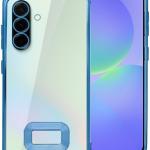 Capa c/ Bordas Metálicas p/ Samsung Galaxy A36 5G (Azul/Transparente) - COOL