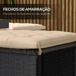Conjunto de 6 Almofadas para Cadeiras de Jantar 40x40 cm 6 Peças Almofadas para Cadeiras de Jardim Acolchoadas com Fitas Caqui