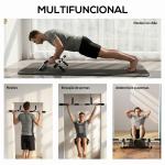 Barra de Elevação para Porta Barra de Pull Up para Exercícios de Treino em Casa Carga Máxima 110 kg 92x40x17 cm Preto