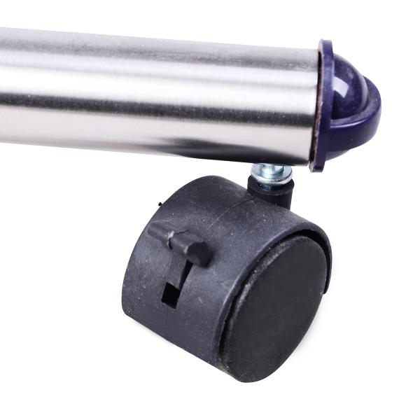 Charriot com Altura Ajustável Cabideiro com Rodas para Roupas Aço Inoxidável 86 - 160x45x95 - 170cm Prata e Preto