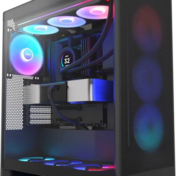 Caixa ATX H7 Flow RGB (2024) Vidro Temperado (Preto) - NZXT