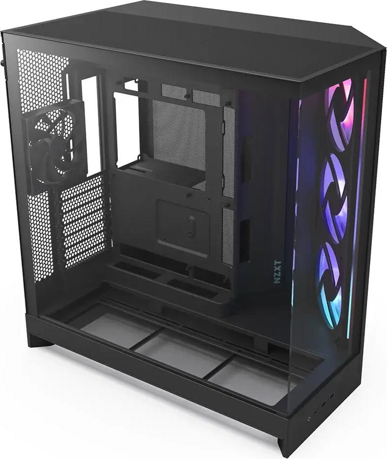 Caixa Extended - ATX H9 Flow RGB (2025) Tempered Glass (Preto) - NZXT