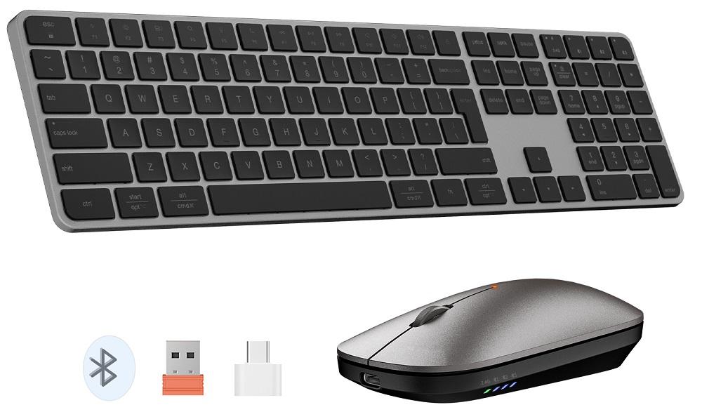 Teclado + Rato iKey K230 Wireless/Bluetooh PT (Cinzento) - MEETION