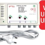 Central Amplificadora Banda Larga VHF/UHF1/UHF2 115dBµV 5G - Jolly Line