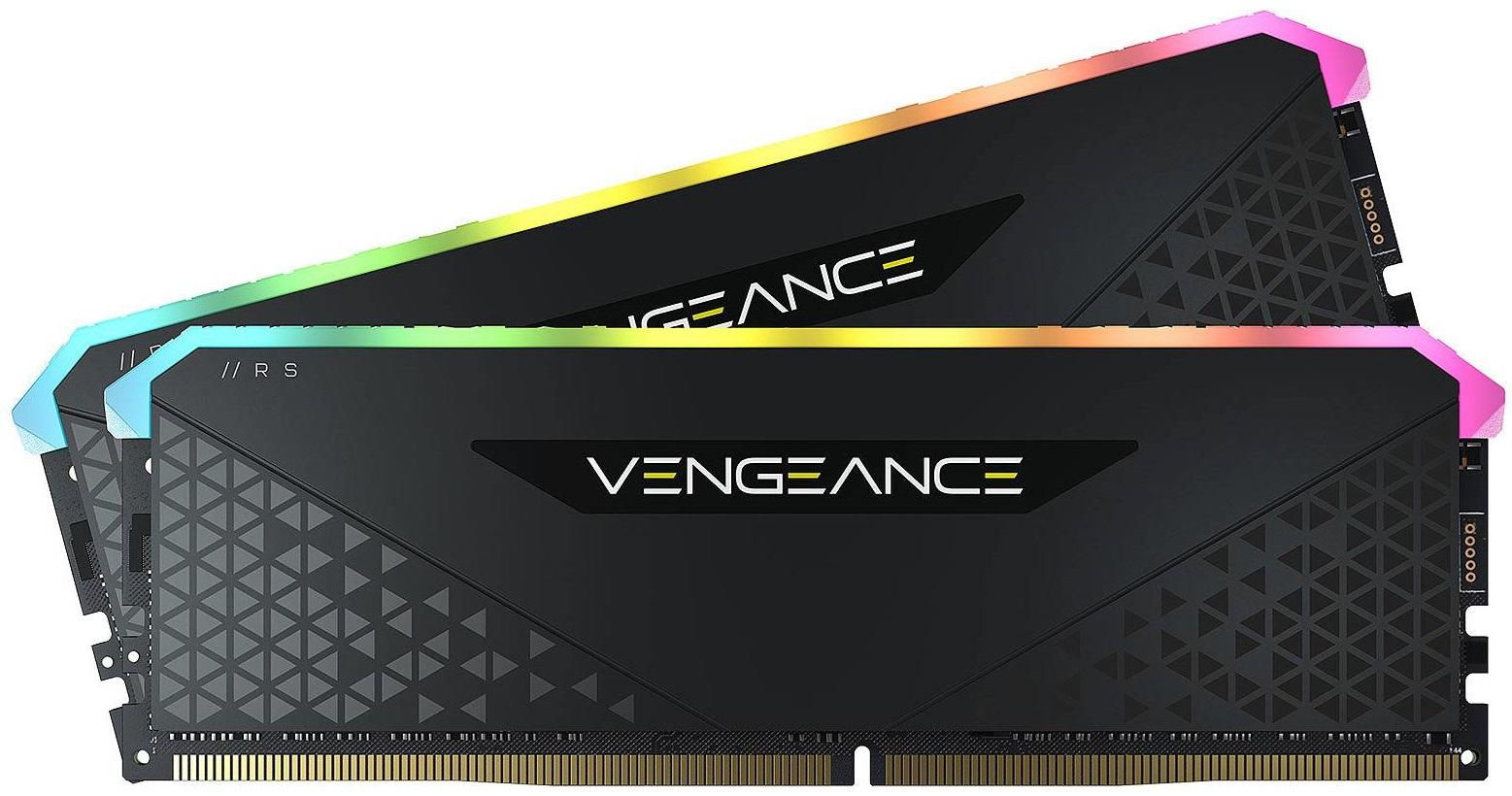 Memória RAM Vengeance RGB RS 16GB (2x8GB) DDR4 - 3200MHz CL16 (Preto) - CORSAIR