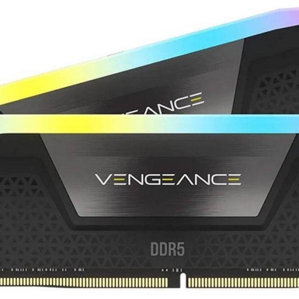 Memória RAM UDIMM Vengeance RGB 32GB (2x16GB) DDR5 - 6400MHz (Intel XMP) CL32 1.40 V - CORSAIR