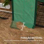 Estufa de Jardim de 3 Níveis Estufa de Terraço com Prateleiras para Cultivo de Plantas em Pátio 143x46x141/151 cm Verde