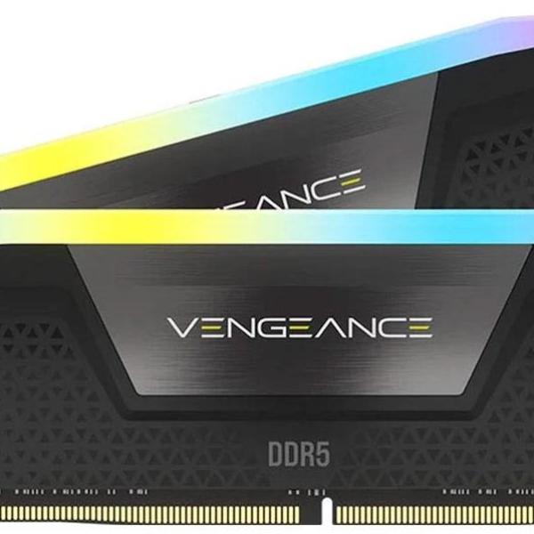Memória RAM Vengeance RGB 64GB (2x32GB) DDR5 - 6000MHz CL30 (Preto) - CORSAIR
