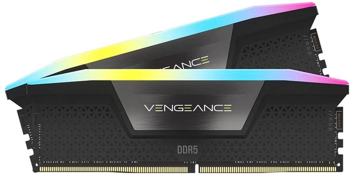 Memória RAM Vengeance RGB 64GB (2x32GB) DDR5 - 6000MHz CL30 (Preto) - CORSAIR
