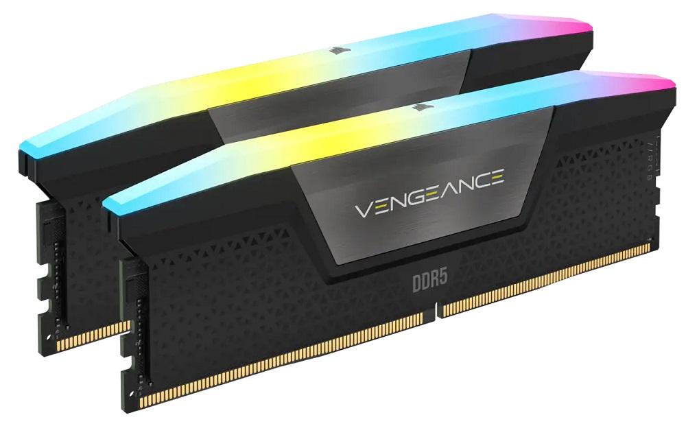 Memória RAM Vengeance RGB 64GB (2x32GB) DDR5 - 6400MHz CL32 (Preta) - CORSAIR