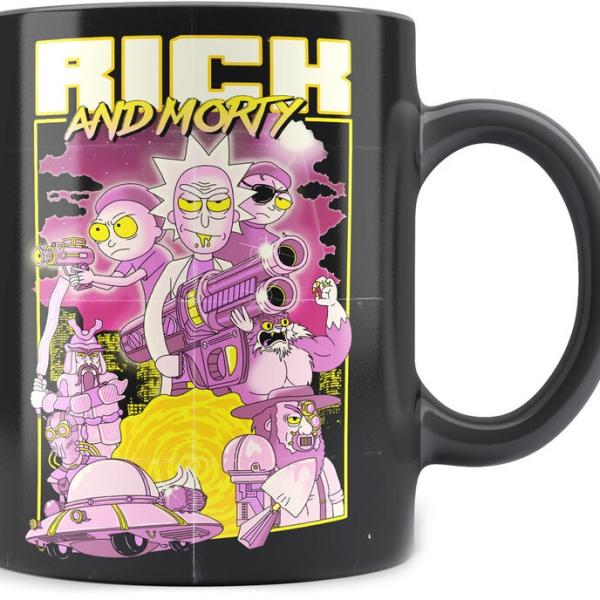Caneca Retro Poster Rick and Morty 330ml - SD TOYS