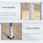 Tenda Dobrável 6x3 Tenda de Jardim Portátil com Bolsa de Transporte Tecido Oxford para Exterior Festas Acampamento Azul