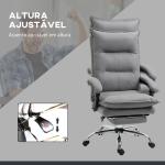 Cadeira de Escritório com 6 Pontos de Massagem e 5 Modos Reclinável com Função de Aquecimento 66x74x114 - 121,5 cm Cinza